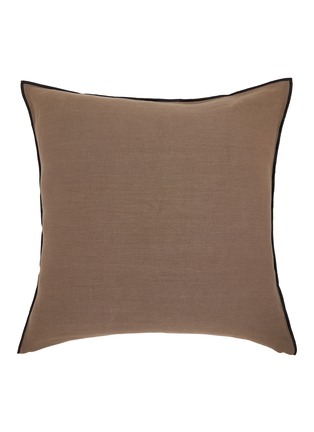 Main View - Click To Enlarge - MAISON DE VACANCES - Stone Washed Linen Cushion Case — Ecorce