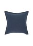 Main View - Click To Enlarge - MAISON DE VACANCES - Stone Washed Linen Cushion Case — Bleu Nuit