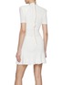 Back View - Click To Enlarge - BALMAIN - V-Neck Pleated Knit Mini Dress