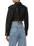 Back View - Click To Enlarge - BALMAIN - Quilted Leather Crop Jacket