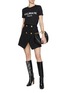 Figure View - Click To Enlarge - BALMAIN - Grain de Poudre Wool Mini Skirt