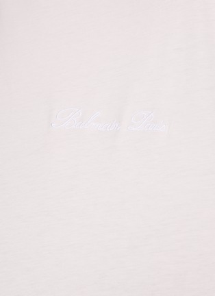  - BALMAIN - Signature Embroiderd Cotton T-Shirt