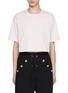 Main View - Click To Enlarge - BALMAIN - Signature Embroiderd Cotton T-Shirt