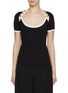 Main View - Click To Enlarge - BALMAIN - 6 Button Scoop Neck T-shirt