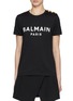 Main View - Click To Enlarge - BALMAIN - Logo Printed Cotton T-Shirt