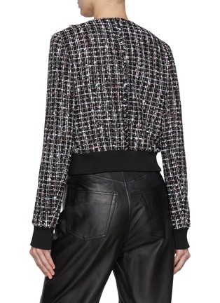 Back View - Click To Enlarge - BALMAIN - Buttoned Tweed Blouson Jacket