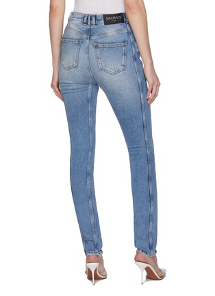 Back View - Click To Enlarge - BALMAIN - Light Blue Denim Jeans