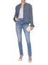 Figure View - Click To Enlarge - BALMAIN - Light Blue Denim Jeans