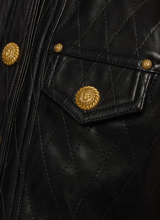  - BALMAIN - Quilted Leather Crop Jacket