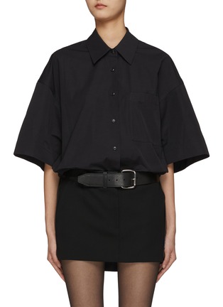 Main View - Click To Enlarge - ALEXANDER WANG - Mini Shirt Dress With Belt