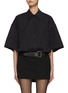 Main View - Click To Enlarge - ALEXANDER WANG - Mini Shirt Dress With Belt