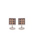 Main View - Click To Enlarge - TATEOSSIAN - Enamel Palladium Plated Square Cufflinks