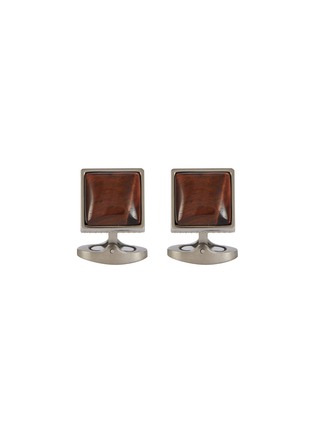 Main View - Click To Enlarge - TATEOSSIAN - Tiger Eye Titanium Classic Cufflinks