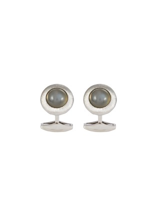 Main View - Click To Enlarge - TATEOSSIAN - Limited Edition Moonstone Rhodium Plated Sterling Silver Cufflinks