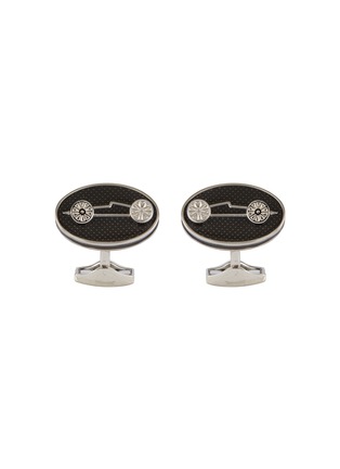 Main View - Click To Enlarge - TATEOSSIAN - Palladium Plated Enamel Cufflinks