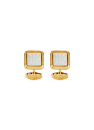 Main View - Click To Enlarge - TATEOSSIAN - Mother of Pearl Gold Plated Cufflinks