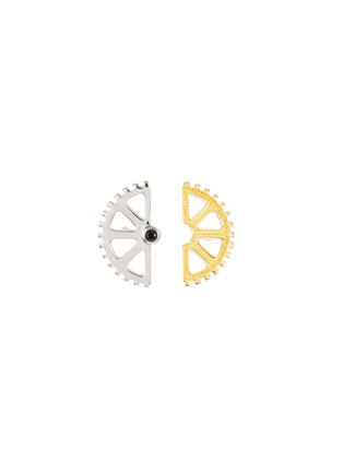 Main View - Click To Enlarge - TATEOSSIAN - Spinel Gold Rhodium Plated Half Gear Puzzle Pin Sets