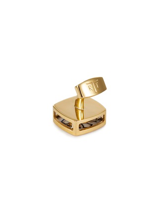 Detail View - Click To Enlarge - TATEOSSIAN - Tourbillion Traveller Gold Plated Brass Square Cufflinks