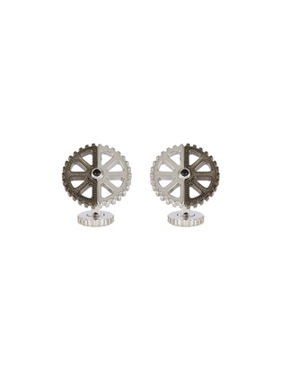 Main View - Click To Enlarge - TATEOSSIAN - Spinel Gear Puzzle Rhodium Plated Cufflinks