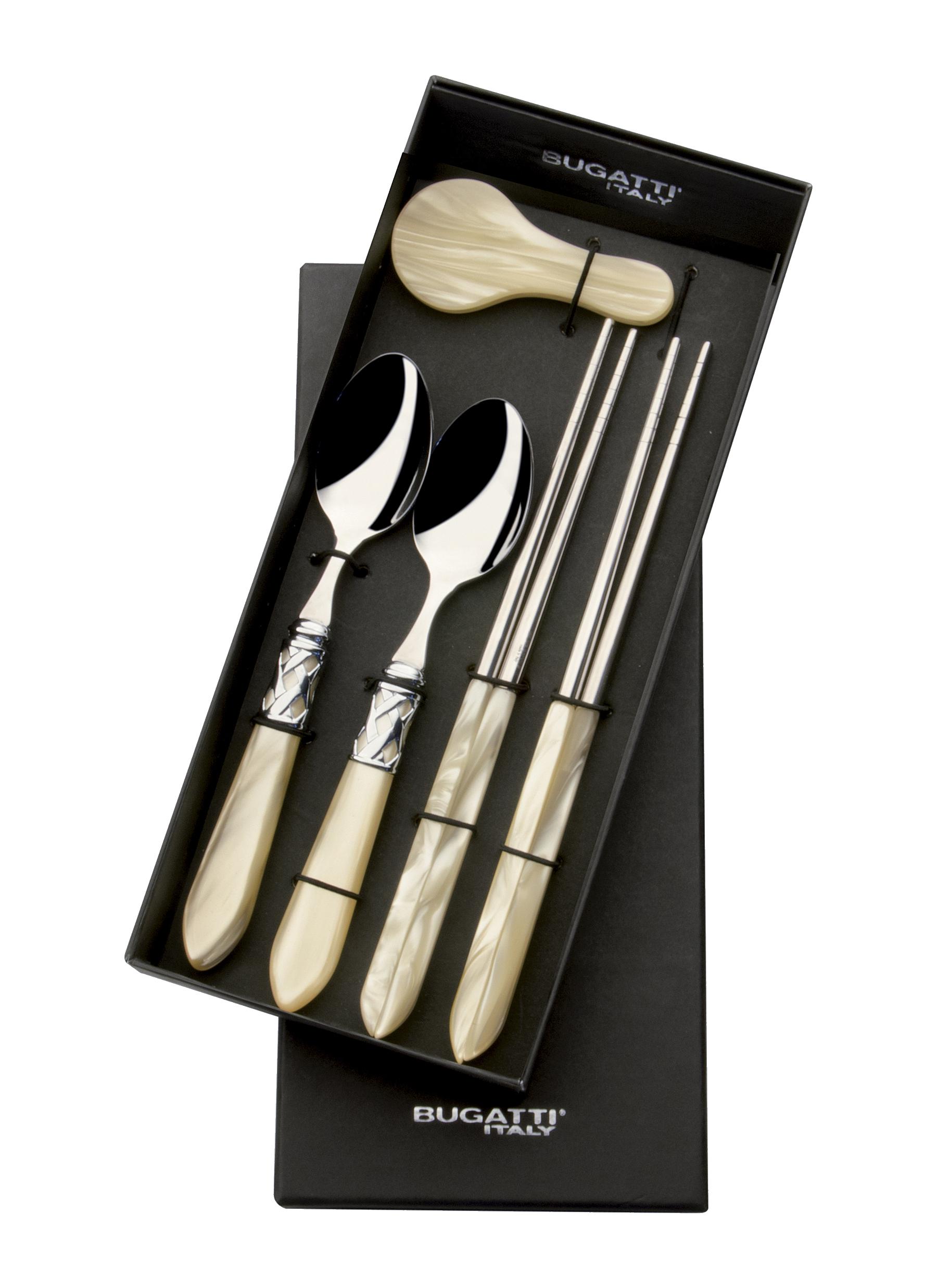 ALADDIN CHOPSTICK & SPOON SET — IVORY WHITE