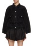 Main View - Click To Enlarge - SACAI - Belted Denim Cape Jacket