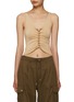 Main View - Click To Enlarge - PACO RABANNE - Knotted Cut Out Detail Cropped Tank Top