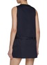 Back View - Click To Enlarge - MIU MIU - Sleeveless Cotton Belted Dress