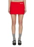 Main View - Click To Enlarge - MIU MIU - Logo Embroidered Track Mini Skirt