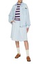 Figure View - Click To Enlarge - MIU MIU - Chambray Zip Up Blouson Jacket