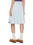 Back View - Click To Enlarge - MIU MIU - Pleated Chambray Midi Skirt