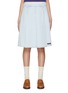 Main View - Click To Enlarge - MIU MIU - Pleated Chambray Midi Skirt