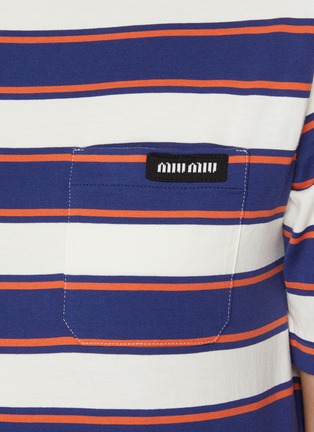  - MIU MIU - Cotton Jersey Striped T-Shirt