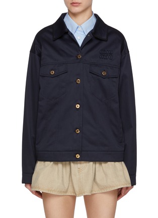 Main View - Click To Enlarge - MIU MIU - Denim Style Chino Jacket