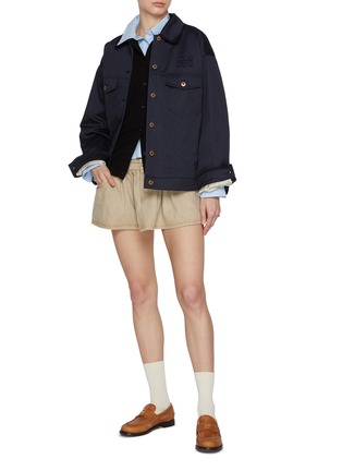 Figure View - Click To Enlarge - MIU MIU - Denim Style Chino Jacket