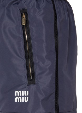  - MIU MIU - Logo Print Rope Cord Waist Shorts