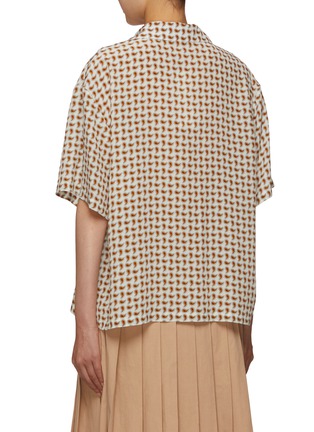 Back View - Click To Enlarge - MIU MIU - Paisley Silk Bowling Shirt