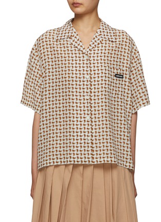 Main View - Click To Enlarge - MIU MIU - Paisley Silk Bowling Shirt