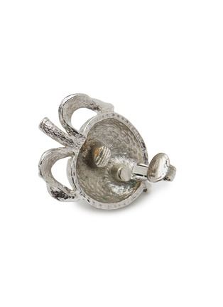 Detail View - Click To Enlarge - LANE CRAWFORD VINTAGE ACCESSORIES - Gift N Go Sliver Toned Metal Earrings