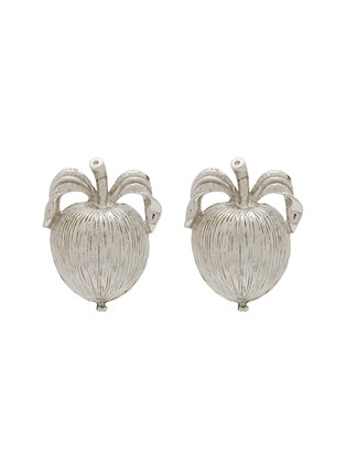 Main View - Click To Enlarge - LANE CRAWFORD VINTAGE ACCESSORIES - Gift N Go Sliver Toned Metal Earrings