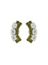 Main View - Click To Enlarge - LANE CRAWFORD VINTAGE ACCESSORIES - Diamante Silver Toned Metal Clip On Earrings