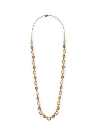 Main View - Click To Enlarge - LANE CRAWFORD VINTAGE ACCESSORIES - Chanel Crystal Gold Toned Metal Necklace