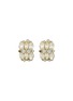 Main View - Click To Enlarge - LANE CRAWFORD VINTAGE ACCESSORIES - Crystal Silver Toned Clip On Earrings