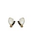 Main View - Click To Enlarge - LANE CRAWFORD VINTAGE ACCESSORIES - Crystal Gold Toned Metal Clip On Earrings