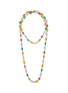 Main View - Click To Enlarge - LANE CRAWFORD VINTAGE ACCESSORIES - Chanel Oval Crystal Gold Tone Metal Double Chain Necklace