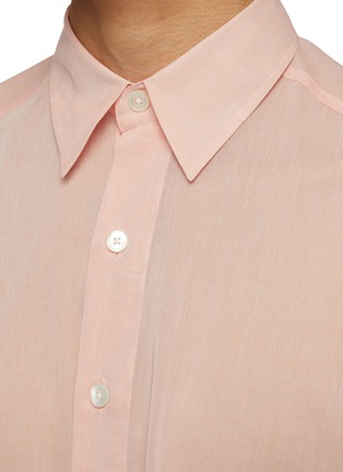  - AURALEE - Hard Twist Finx Organdy Half Sleeved Button Up Shirt
