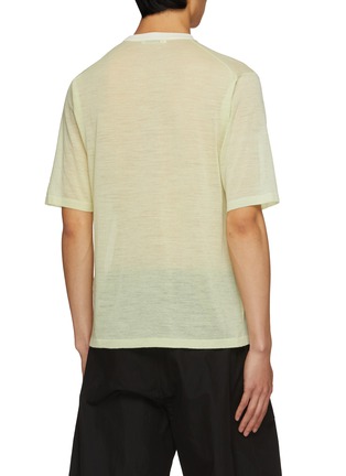 Back View - Click To Enlarge - AURALEE - Hard Twist High Gauge Knit T-Shirt