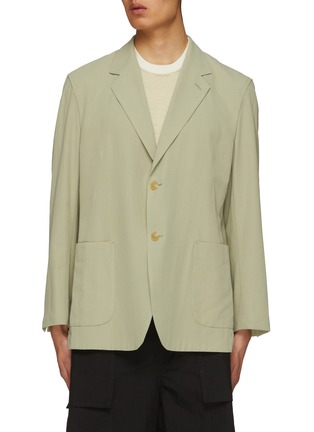 Main View - Click To Enlarge - AURALEE - Hard Twist Cotton Silk Viyella Jacket