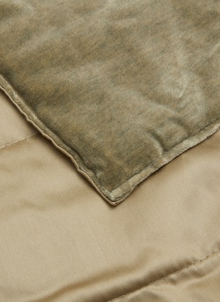 Detail View - Click To Enlarge - FRETTE - Luxury King Size Cashmere Velvet Bedspread — Tranquil Green