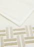 Detail View - Click To Enlarge - FRETTE - Basket Weave Embroidered Guest Towel — Tranquil Green/ Beige