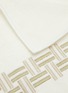 Detail View - Click To Enlarge - FRETTE - Basket Weave Embroidered Bath Sheet — Tranquil Green/ Beige